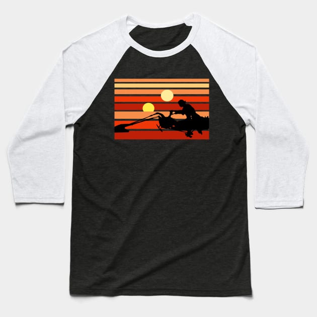 Sunset Baseball T-Shirt by YellowMadCat